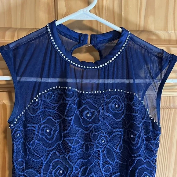 Navy blue semi custom dance costume